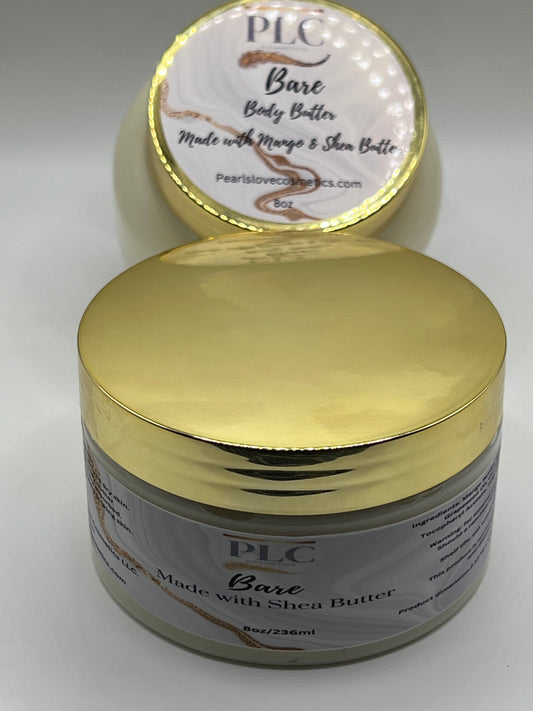 Bare Shea Body Butter & Sugar Scrub (unscented) Set